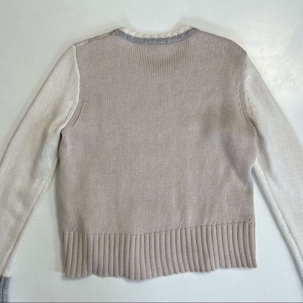 Splendid Mally Colorblock Sweater Leopard Animal Print Neutral Small - Picture 3 of 10